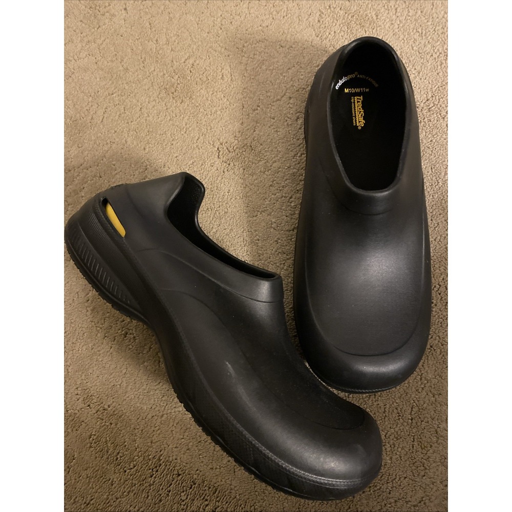 ***NWOT*** TREDSAFE‎ BLACK WORK CLOGS OIL & SLIP RESISTANT M-SIZE 10 W-SIZE 11W